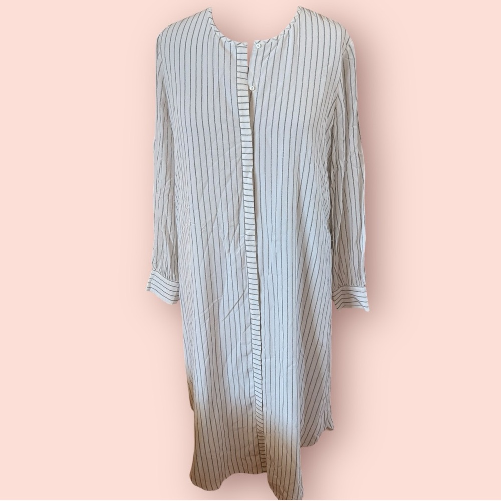 Joie Striped Long Sleeve Button-Up Dress sz XL (A08)